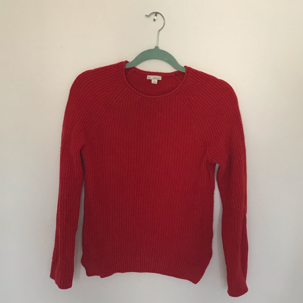 Gap Red Crew Neck Sweater, S
